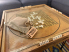 Rotating Scrabble Coffee Table with removable glass top and lazy susan - letter tiles included. 100% Made in the USA