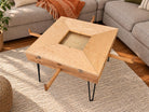 Folding Mahjong Game Table with removable glass top. Perfect for poker, blackjack, dominoes and more.